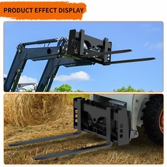 48″ 4000lbs Pallet Fork Frame & Blades Attachment for Skid Steer Kubota Bobcat