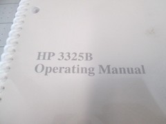 Hewlett Packard, HP 3325B, Operating Manual, Used