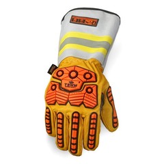 Grain Goatskin MIG TIG Welding Gloves with Cowhide Split Cuff Heat Resistant