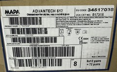 Lot of (72) Mapa Professional Advantech 517 Tripolymer PPE Gloves Size 8 517318