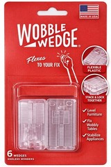 Wobble Wedges Flexible Plastic Shims Multi-Purpose Leveling 6, Clear