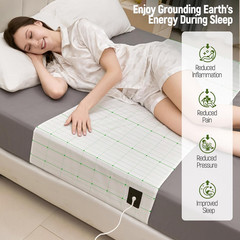 Grounding Sheets Mat for All Mattress Sizes,10% Silver Fiber+90% Cotton Fitted