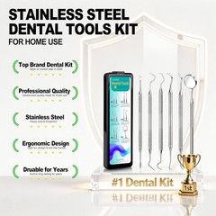 Dental Tools Dental Pick for Teeth Cleaning, Stainless Steel Hygiene Kit