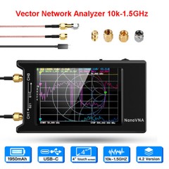 NanoVNA-H4 Vector Network Analyzer 10k-1.5GHz MF UHF VHF HF Antenna Analyzer 4″