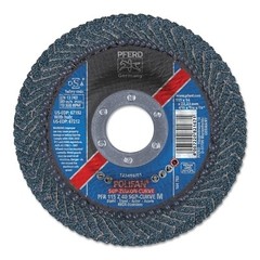 POLIFAN Curve Flap Wheel, 4-1/2 in x 5/8 in, 60 Grit, 13300 RPM Pferd 67381
