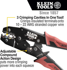 80013 Wire Stripper / Ratcheting Crimper, Electrical Crimping Tool Kit with Auto