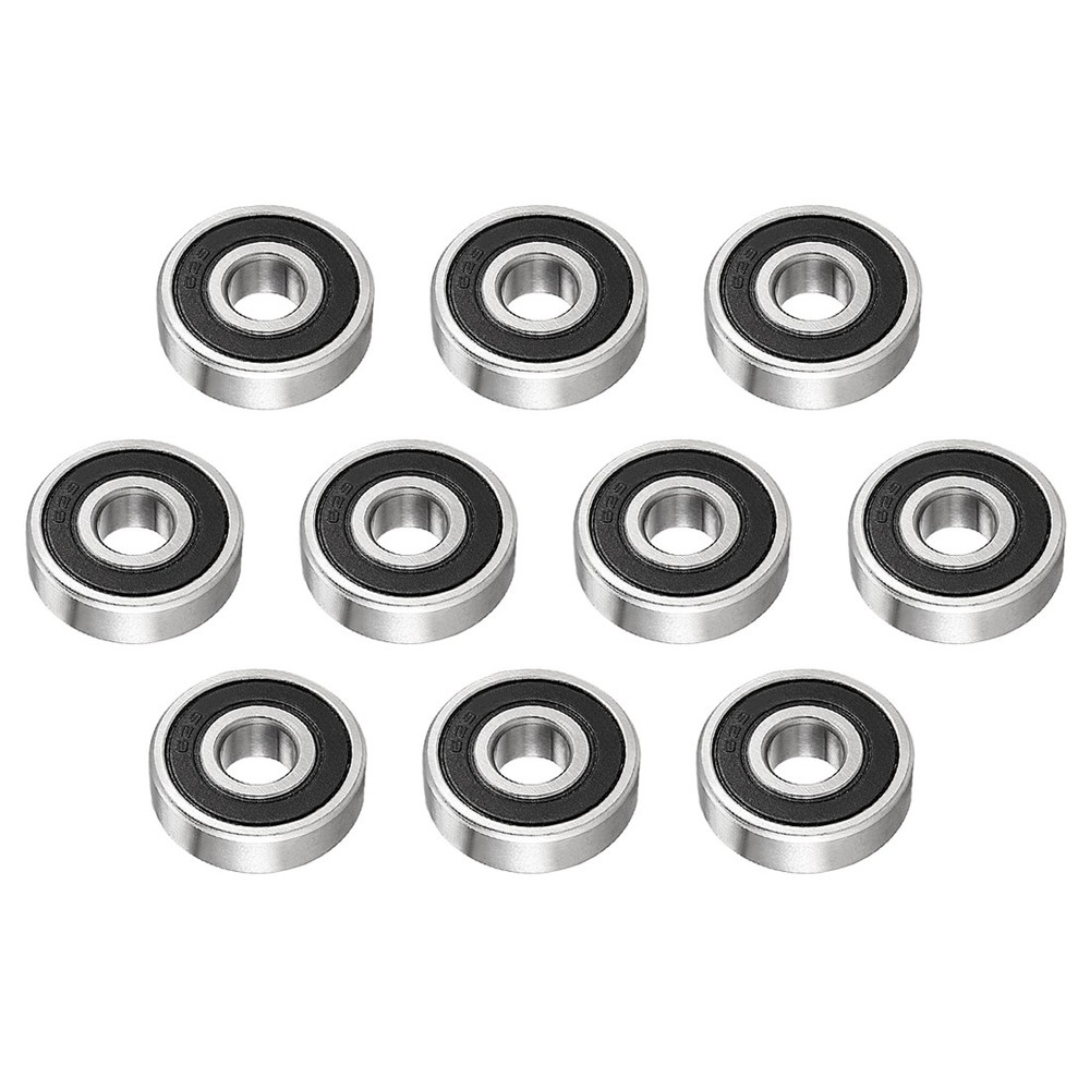 Double Sealed 629-2RS Deep Groove Ball Bearing Carbon Steel 10Pcs