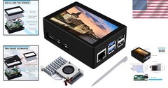 Enhanced Raspberry Pi 5 Experience with 3.5-Inch Touch Screen & Active Cooler