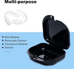 Retainer Case with Vent Holes, 6 Pcs Denture Case, Tight Snap Lock Orthodonti…