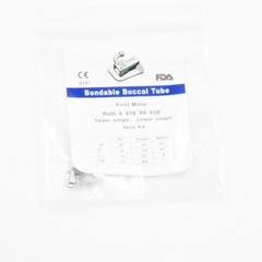 1 Pack/4 Pcs Dental Orthodontic Bracket Buccal Tube Bondable 1st Molar Roth 018