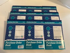 Lot Of 9 Adams TC5831 Purchase Order Book, 3-Part, Carbonless, 50 Sets Per Book