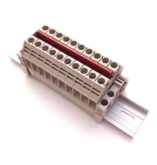 Solar Combiner Box Connector DIN Rail Terminal Blocks Dinkle 8AWG 50A 600V