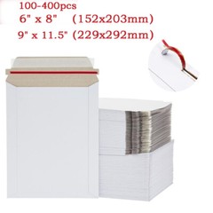 9″x11.5″ 6″x8″ Rigid Flat Photo Mailers Document Envelopes Cardboard Self Seal