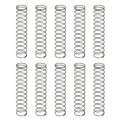 uxcell 10Pcs Compression Spring, 10mm OD, 0.6mm x x 50mm, Silver