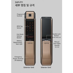 Zigbang SHP-P71 (Samsung SDS) | Smart Digital Lock | 3-Way Access