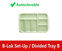 1PC Dental Instrument Set-up Tray Divided Sterilized Fully Autoclavable, Size B