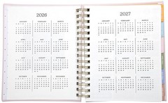 WORLD TRAVELER 2026 Planner Weekly & Monthly 7X8.75, White/Golden Peony