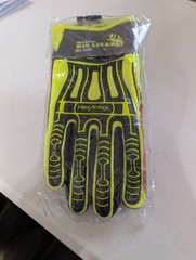 1 PAIR HEX ARMOR IMPACT RIG LIZARD CUT LEV 3 SIZE 11/XXL SAFETY GLOVES OIL RIG
