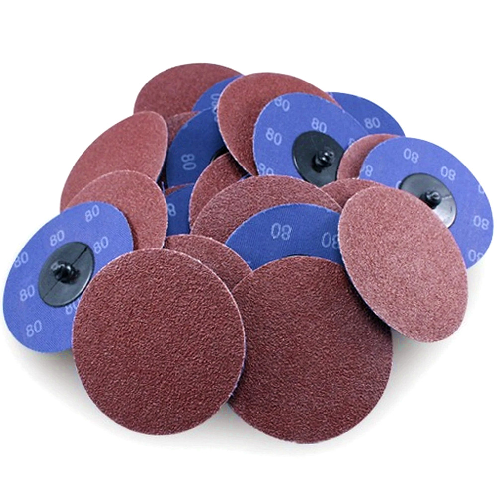 25 Pack 3 inch Roll Lock Disc 80 Grit Die Grinder Sanding Disc for Surface Strip