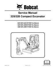 Bobcat 325 328 Compact Excavator Service Shop Repair Manual 6986940