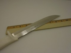 Dexter USA S142-9SC 9 in White Scalloped Serrated Utility Slicer Clip Point XLNT