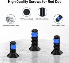 9Pcs Red Dot Screw Kit Includes 6-32 in 8mm/9.5mm/11mm for Red Dot Sight Optics