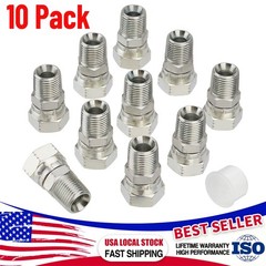 10Pack Hydraulic Hose Fittings: 1/2″ NPSM Female x 1/2″ NPTF Male Thread w/Cover