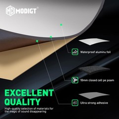 For Inner wall of ventilation duct Sound Deadener shock absorption Mat 19sqft