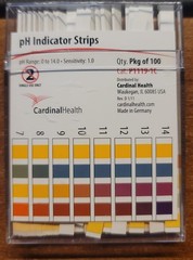 Cardinal Health pH Test Strip 0 to 14.0 pH Range, P1119-C, 100 Test Strips