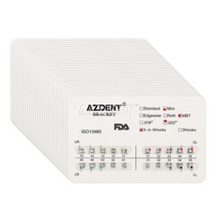 100X AZDENT Ortodoncia dental Brackets Brace metálicos Mini MBT 022 ganchos 345