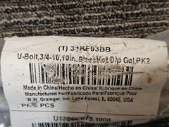 (QTY 2) Standard U-Bolt 3/4″-10 Thread Size For Pipe Size 10 in Hot Dipped Galv.