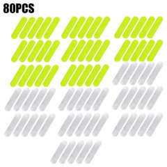 80pcs Waterproof Reflective Warning Stickers High Visibility Safety Tape – NEW