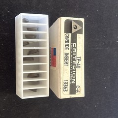 Qty. 10, Criterion TP-40, C6 Grade Carbide Boring Bar Insert. 1/4” ic TP 40, USA