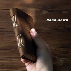 Pocket Notebook with Pen,Genuine Leather Journal Mini Notebook Small Unlined Not