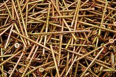 (1000) Torx T25 Star Flat Head 9 x 3 Yellow Zinc Type 17 Outdoor Wood Screws