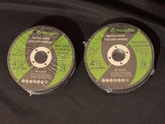 2 Packs of 25 (50) YoungFin Cut Off Wheel 4-1/2″ Metal Grinder Discs 13300 RPM
