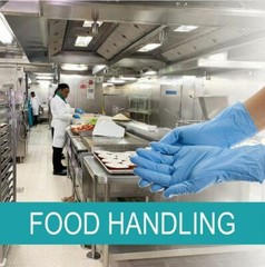 Nitrile Durable Rubber Hand Gloves / Powder Latex Free (Medium Size) Blue