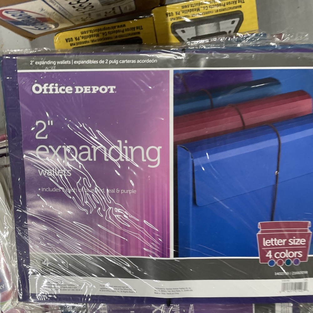 Office Depot 2 Inch Expanding 4 Colors Flap Closure S8
