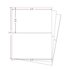 4000 Premium Half Sheet 8.5×5.5 Self Adhesive Shipping Blank Labels 2 Per Sheet