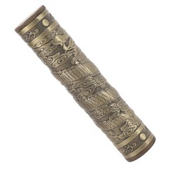 Metal Tube Container Embossed Pattern Water Proof Sealed Storage Tube