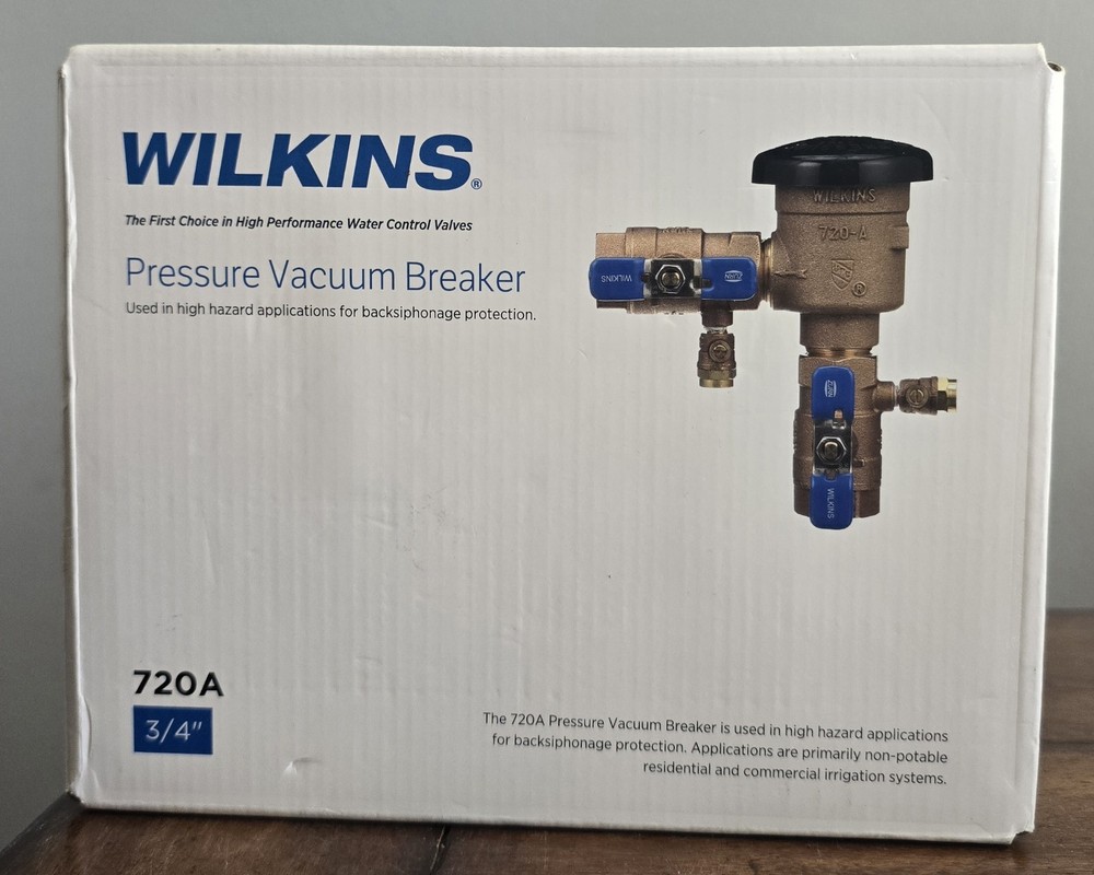Zurn Wilkins 34-720A 3/4″ 720A Pressure Vacuum Breaker Assembly, Brand New.