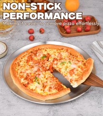 Yuiicaov Stainless Steel Pizza Pan 12 inch, for 12 Silver