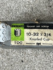 NOS Unbrako 10-32 x 3/4” Knurled Cup Socket Set Screw NEW