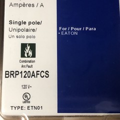 Eaton 20-amp 1-Pole Afci Plug-on Neutral Circuit Breaker BRP120AFCS 2-Pack New