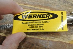 Werner Reusable Concrete Anchor 5000lb Model A510000