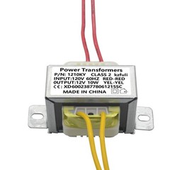 12V/10W AC/AC Power Transformer, Input 120V/60HZ 120V to 12V 10VA