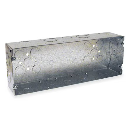 Raco 944 Electrical Box, 130 Cu In, Gang Box Type, 5 Gangs, Galvanized Steel,