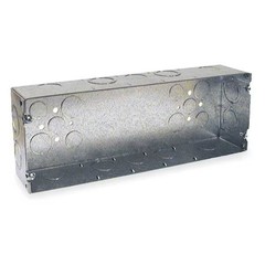 Raco 944 Electrical Box, 130 Cu In, Gang Box Type, 5 Gangs, Galvanized Steel,