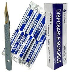 Disposable Scalpel with Blade #11 Sterile 10/PK Individually Wrapped, Podiatry