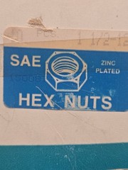 1-1/2″-12 SAE GRADE 5 ZINC PLATED HEX NUTS FINE THREAD PRICED PER PIECE *NOS*